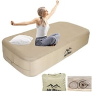 Air Bed with Built-in Pump, Self-Inflating Air Mattress with Air Pump,Double Layers Comfortable Blow Up Mattress, Inflatable Bed for Guests, Camping, Travel Removable Washing